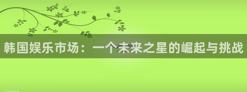 门徒娱乐彩票最新官网：韩国娱乐市场：一个未来之星的崛起与挑战